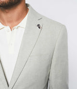 Chalice" separable jacket in green linen