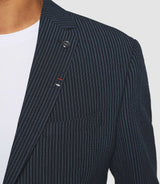 Code" navy stripe separable jacket