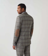 Prince of Wales beige checkered city jacket "Vinyl