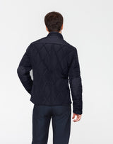 Blouson surchemise bi-matiere marine - IZAC