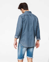 Chemise casual indigo - IZAC