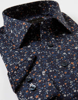 Chemise Motif Floral Marine