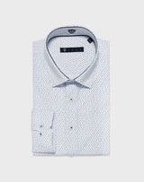 Chemise micro motif bleu ciel "Larry" - IZAC