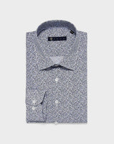 Blue micro pattern shirt