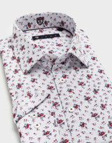 Chemise slim motif rouge - IZAC