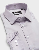 Chemise slim coton lilas - IZAC