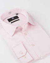 Chemise slim coton rose "Satinslim" - IZAC