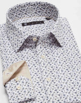 Chemise motif fleurs beige - IZAC