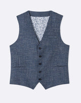 Blue houndstooth pattern vest