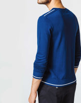 Pull Col V Bleu - IZAC