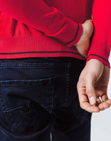 Red V-Neck Sweater