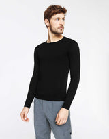 Nathael" black round neck sweater